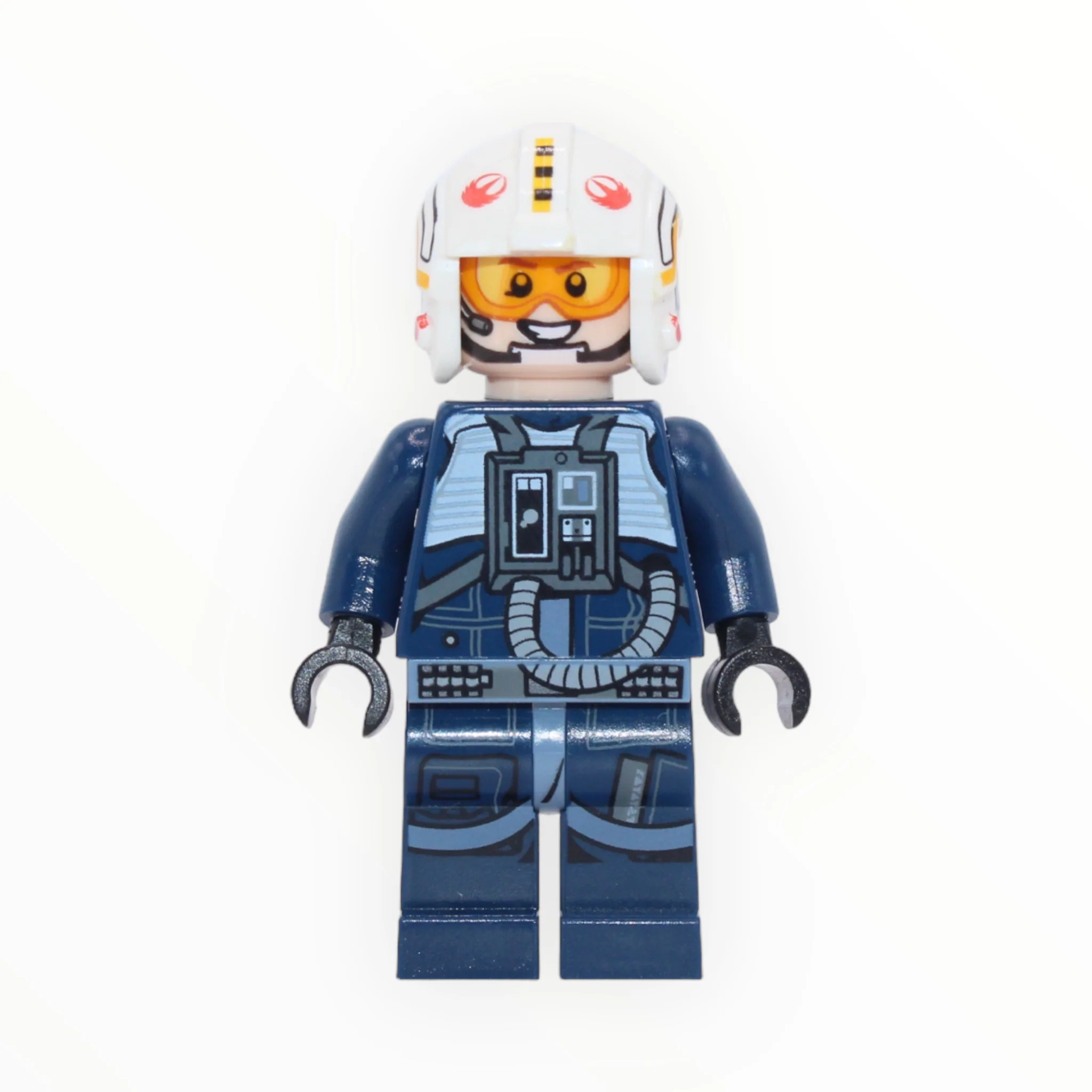 Rebel Y-Wing Pilot (dark blue jumpsuit, black hands, 2017)